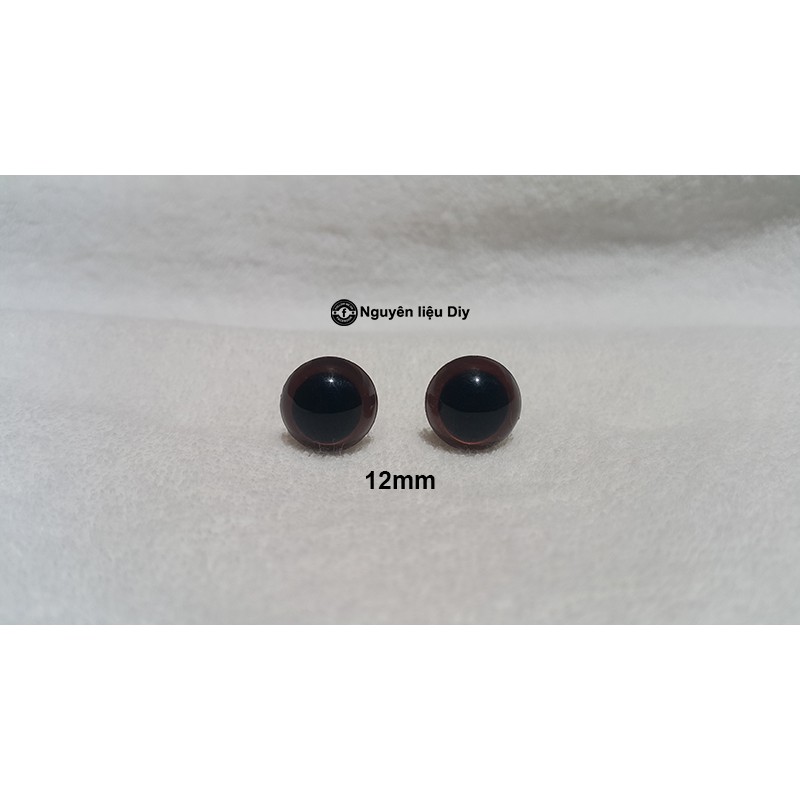 Mắt 2 tròng nâu-đen có chốt gài