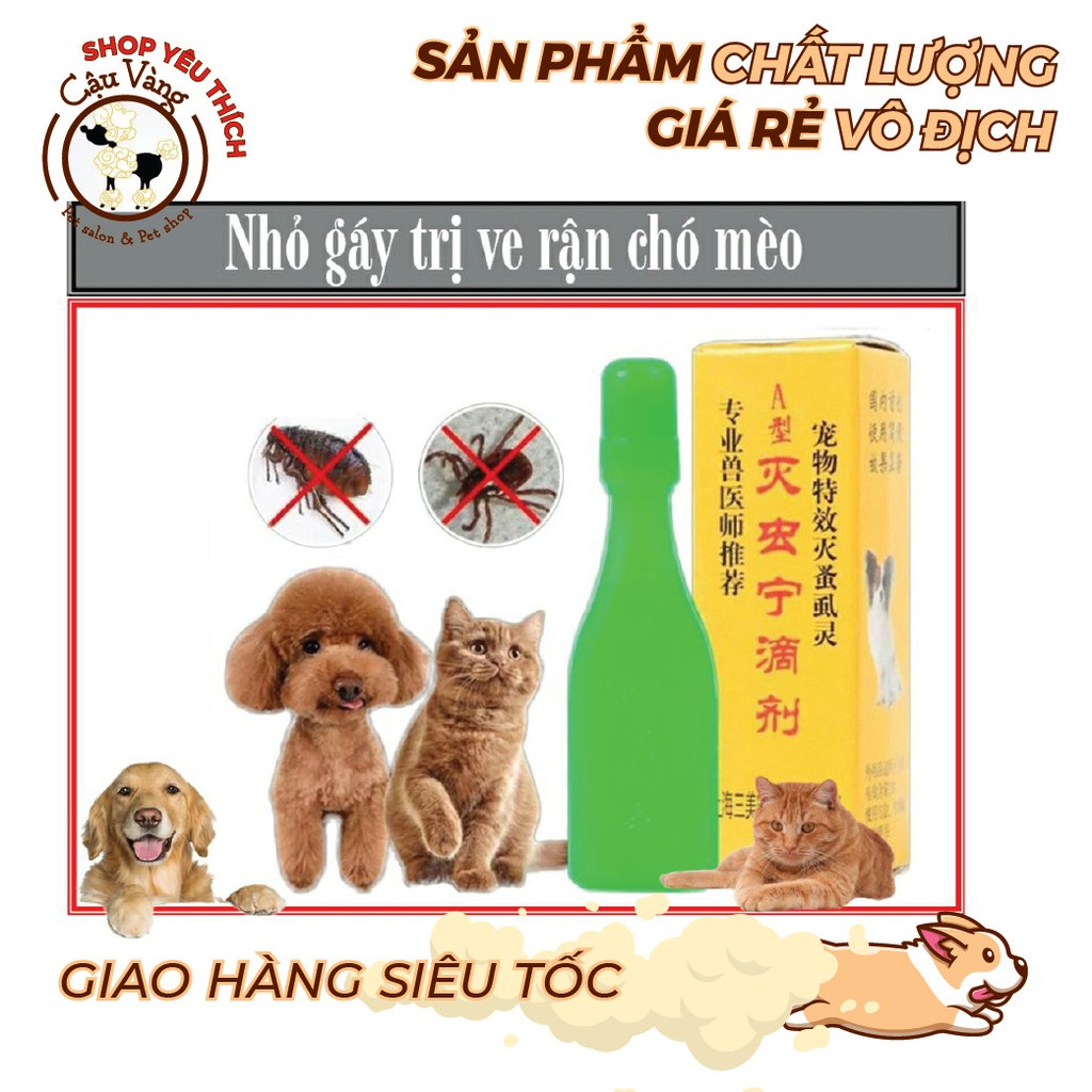 Thuốc Trị Ve Rận Bọ Chét Nhỏ Gáy Chó Mèo Hiệu Quả