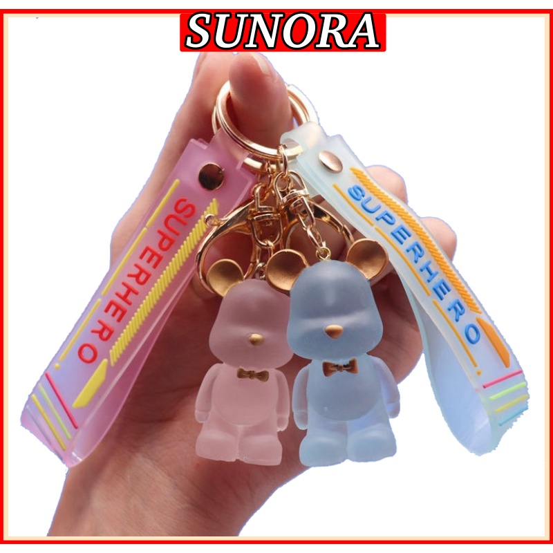 Móc Khóa Gấu Pha Lê Chất Liệu Nhựa PVC