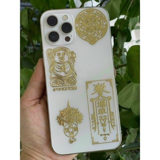 Miếng dán điện thoại, linh phù mang lại may mắn , tình duyên , giữ của. mèo thần tài