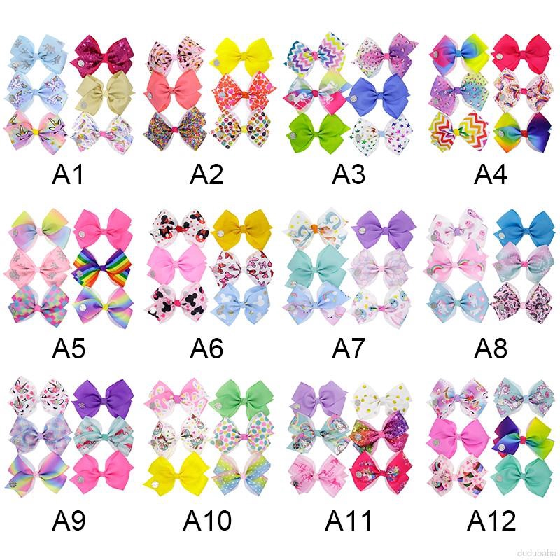 Set 6 Kẹp Tóc Nơ Cho Bé Gái