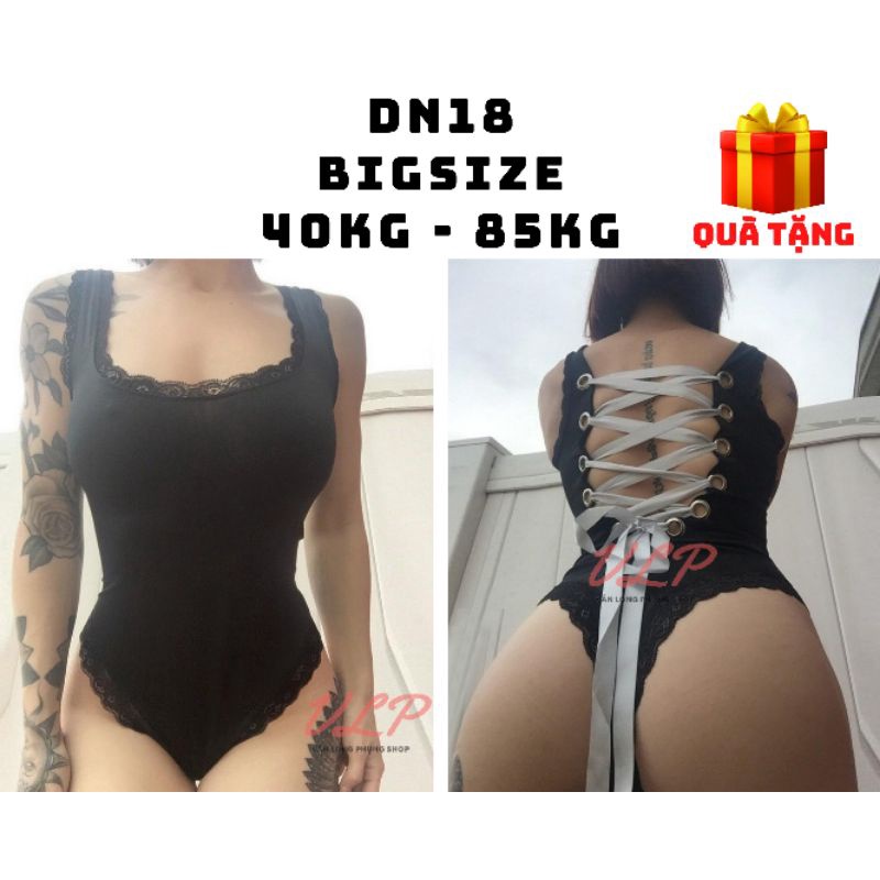 [BIGSIZE_85KG]_DN18_Bodysuit buộc dây lưng sexy (có thể mặc được 2 kiểu)