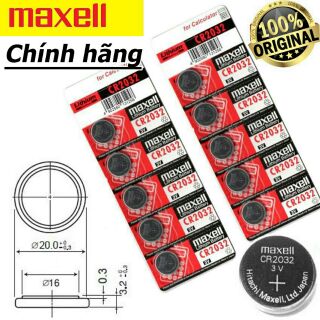 Pin maxell CR2032 ,CR2025, CR2016 hàng  chính  hãng
