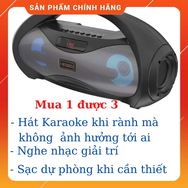 [ BH12 Tháng, Tặng Micro Hát Karaoke ] Loa Không Dây Hát Karaoke KIMISO KM-S2🔥BÁN CHẠY🔥 Loa Bluetooth