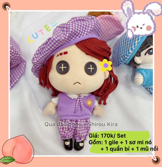 | OUTFIT DOLL | Set “Cute” cho doll 15cm, 20cm, IDV