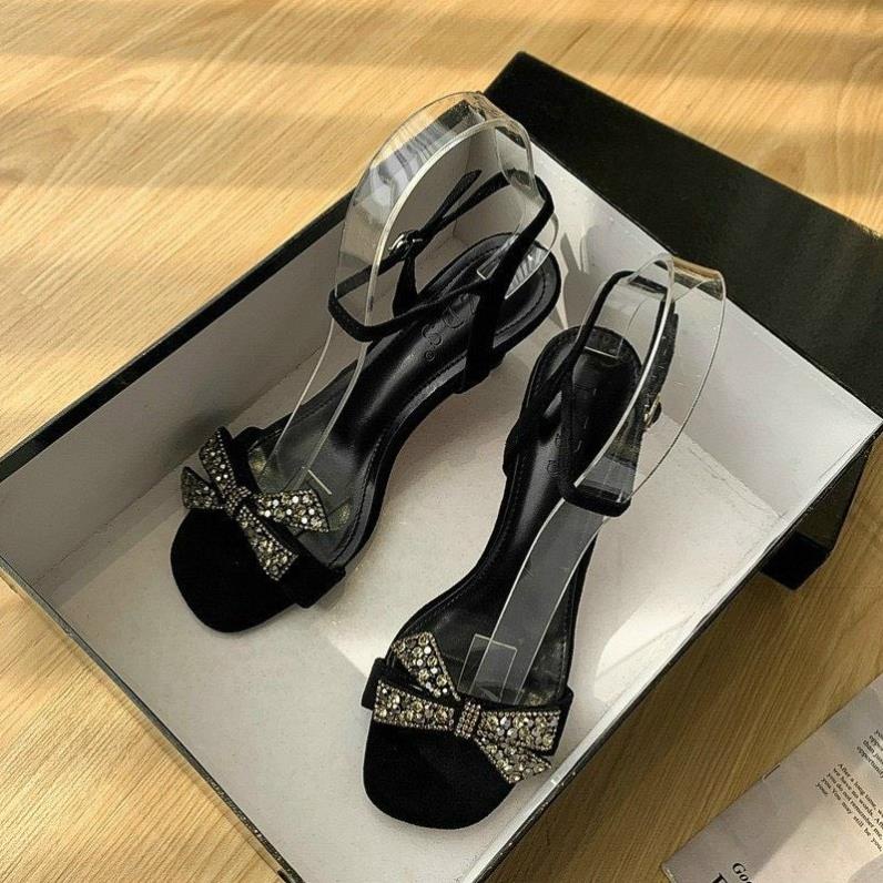L(ẢNH THẬT) Sandal 5p Nơ Đá Zara Da Nỉ Mềm Êm Fullbox Tem Hãng Cao Cấp