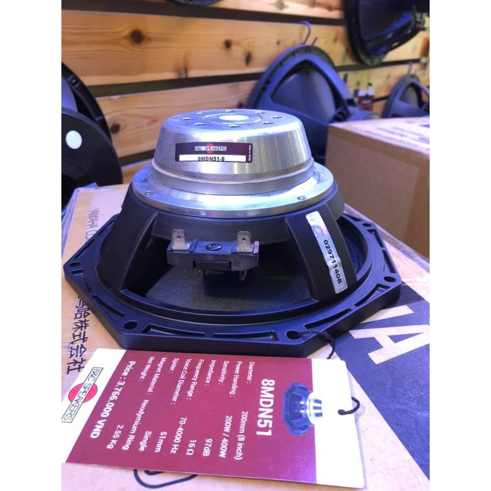 ĐÔI BASS RỜI 20CM B&C SPEAKERS 8MDN51 CHÍNH HÃNG
