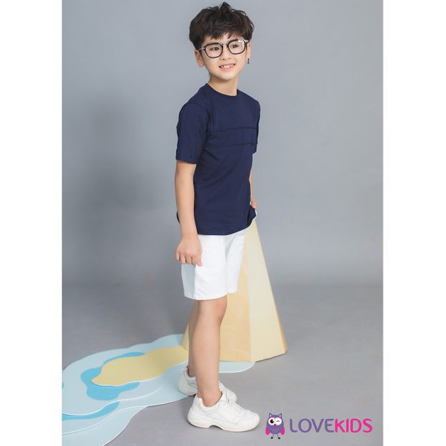 Set áo thun xanh đen + quần kaki bé trai LK0401 - Lovekids