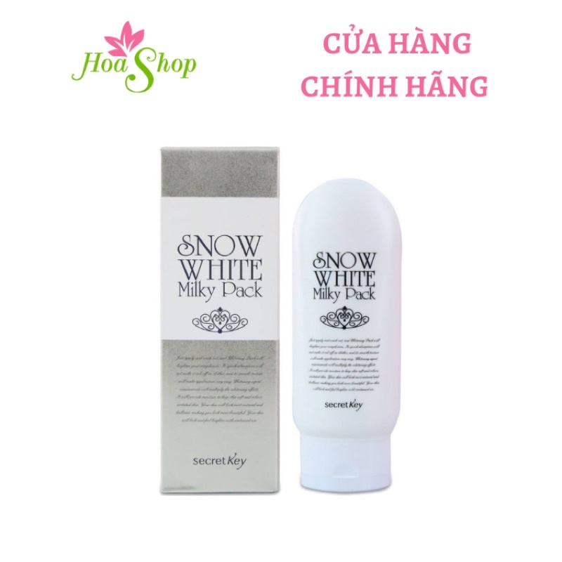 Kem Tắm Trắng Mặt Và Toàn Thân Secret Key Snow White Milky Pack 200G