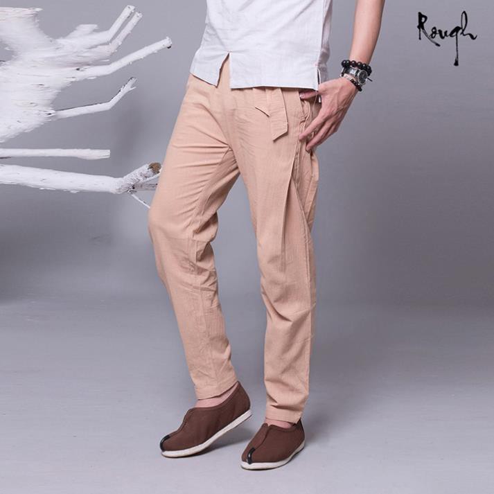 Quần đũi nam đai rời Thời Trang Vải Đũi (Linen) Cao Cấp R.Menswear