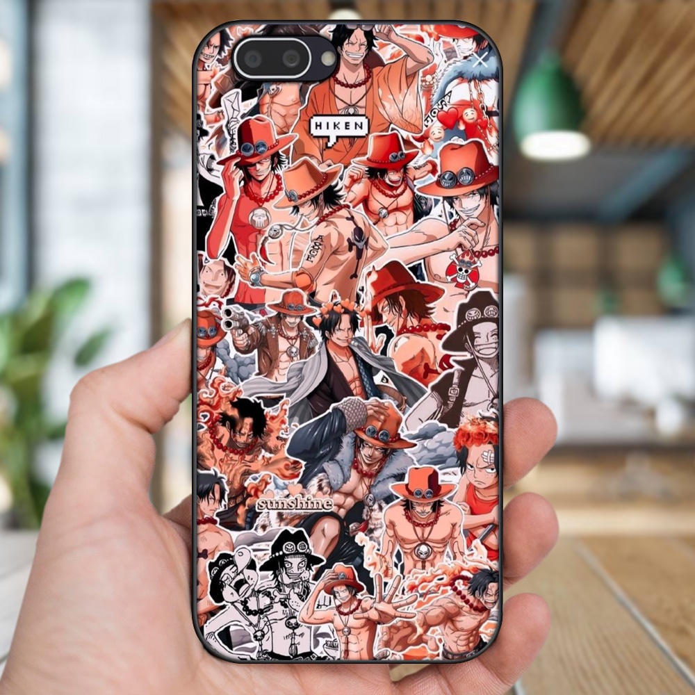 Ốp lưng Oppo A3S viền đen in hình Ace One Piece