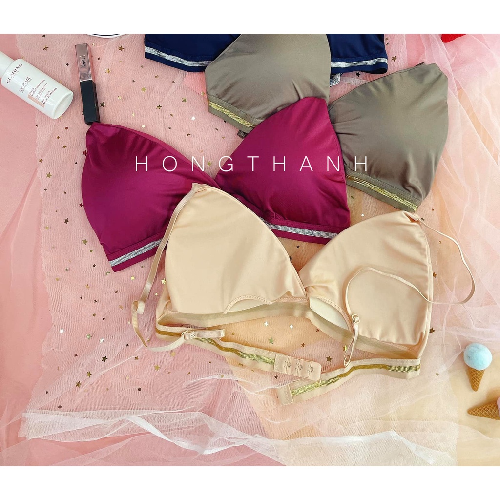 Áo Lót Nữ Bralette Không Gọng Có Mút, Dáng Bikini Gợi Cảm, Mềm Nhẹ Thoáng Mát, Cup V