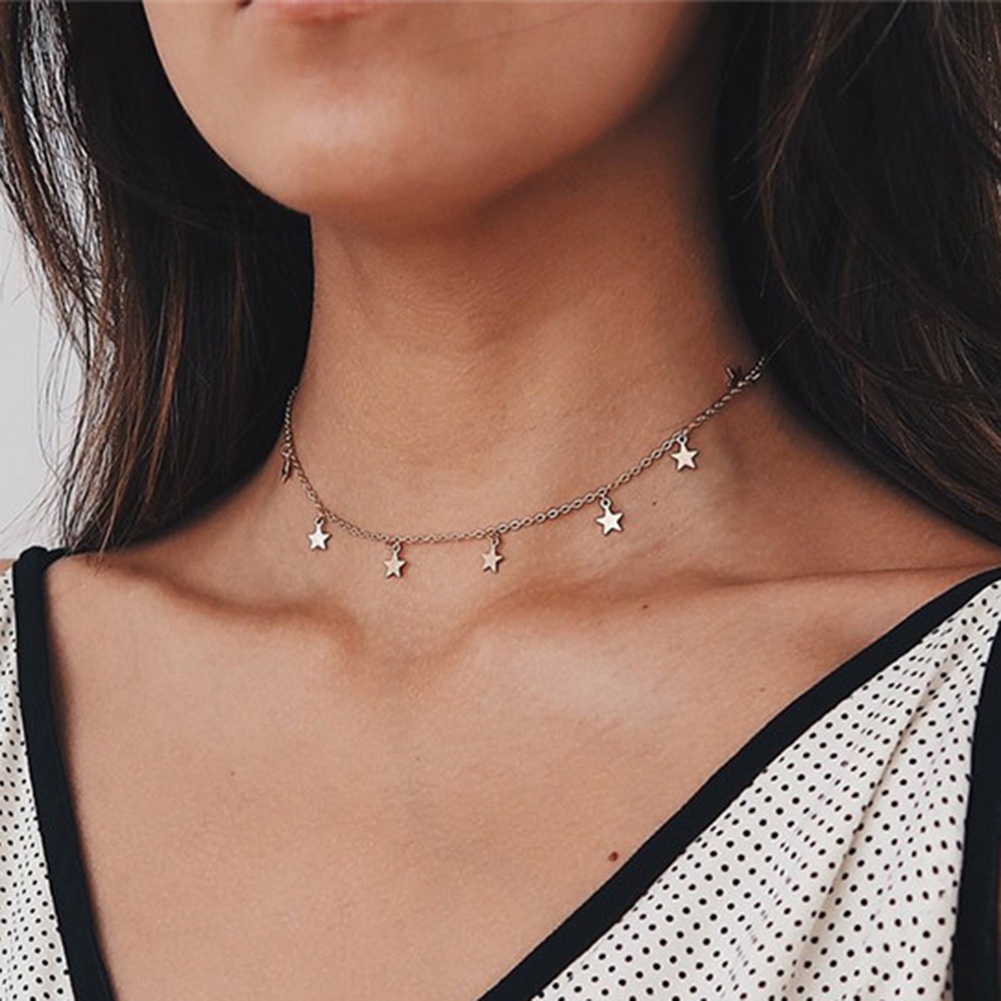 Dây Chuyền Thiết Kế Mặt Ngôi Sao Năm Cánh Thời Trang Cho Nữ