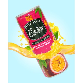 Nước Ép Chanh Dây Ezos 240ml lốc 12 lon