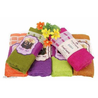 5 chiếc Khăn mặt sợi tre Việt mỹ