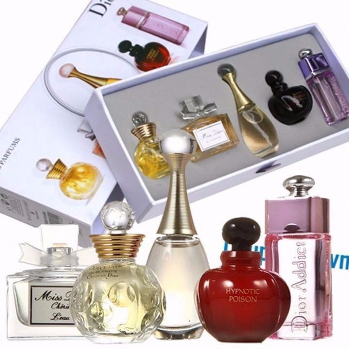 Nước hoa nữ Dior Les Parfums bộ 5 chai Chính Hãng thơm lâu mini lưu hương lâu phai thơm dịu nhẹ cuốn hút Queen Beauty | Thế Giới Skin Care