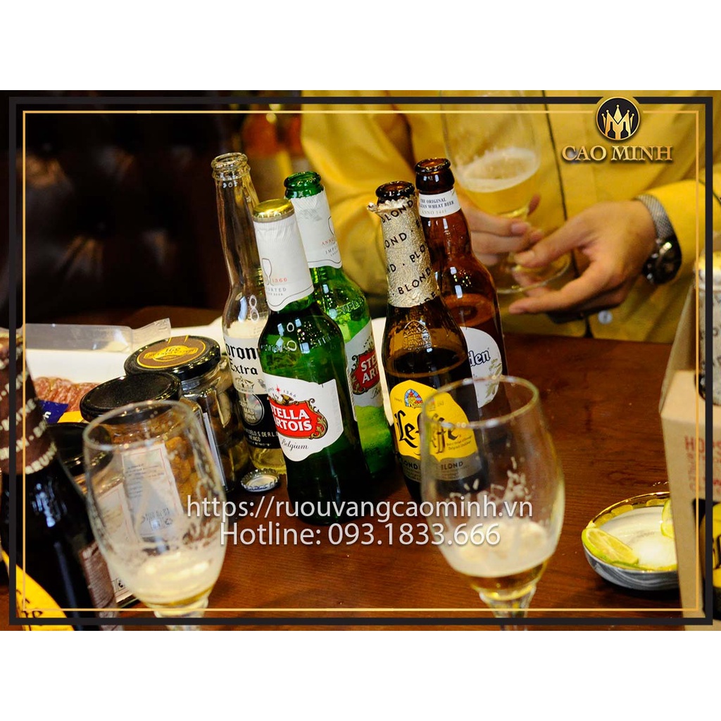 Lốc 6 Chai Bia Các Loại Leffe Vàng, Leffe Nâu, Hoegaarden White, Corona Extra, Stella Artois, 1664 Blanc