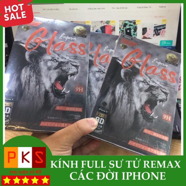 [ Đã Có Pro Max ] Kính Cường Lực Full iPhone Chính Hãng Remax dành cho iPhone X