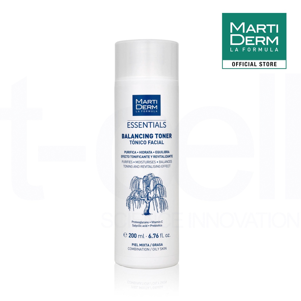 MartiDerm - Nước Cân Bằng Làm Sạch Chứa BHA &amp; Prebiotics - MartiDerm Essentials Balancing Toner (200ml)