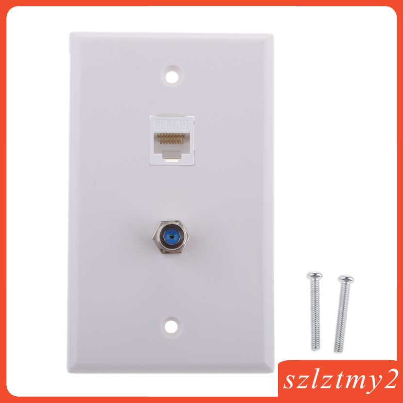 [galendale] Coaxial F Connector Ethernet Network Wall Plate Coax     Socket Outlet | BigBuy360 - bigbuy360.vn