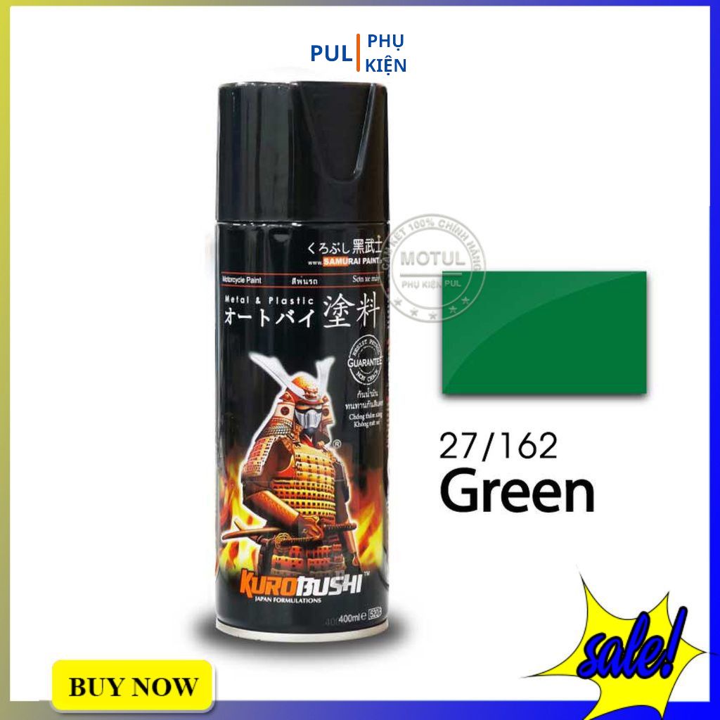 Sơn samurai màu xanh lá 27/162 làm mới đẹp xe bám tốt chống gỉ sét hàng chính hãng