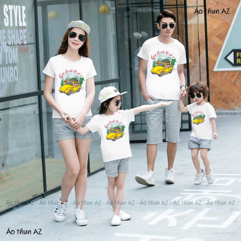 Áo thun gia đình là số 1 độc đẹp - Cotton Thái Form rộng M2400