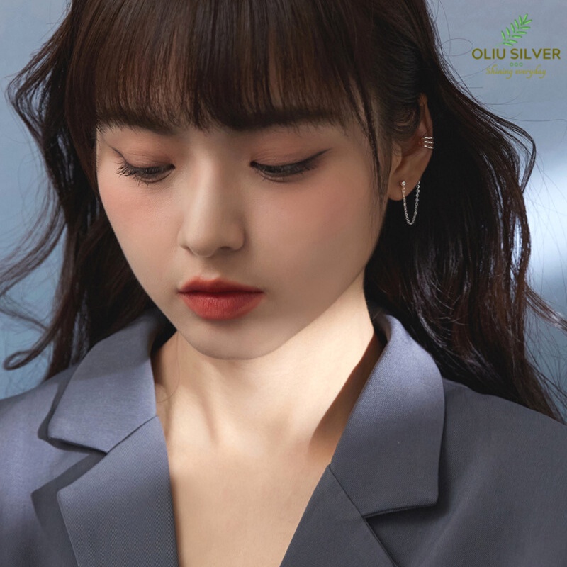 Bông Tai Bạc S925 Ear Cuff Kẹp Vành Triple Circle Trẻ Trung Cá Tính | Khuyên Tai Unisex Trang Sức Bạc Thời Trang