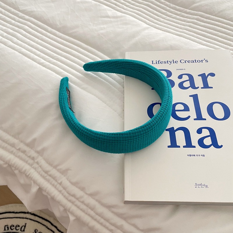 Băng đô mút xốp màu trơn thời trang retro Nhật Hàn tùy chọn