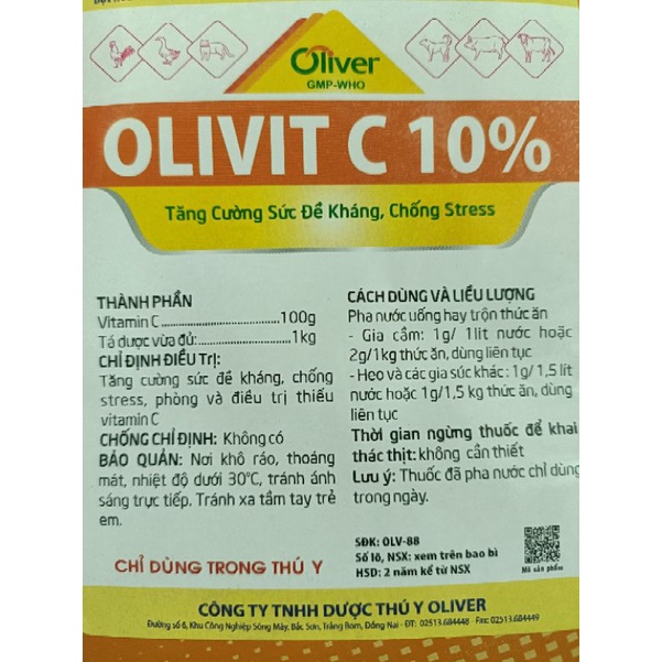 Vitamin C 10% gói 100g