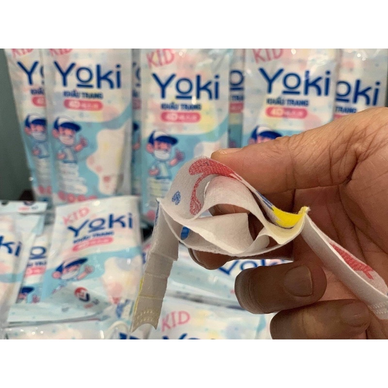 [YOKI] Khẩu Trang 4D Trẻ Em Yoki KF94 Công nghệ Hàn Quốc - Họa tiết xinh cho bé 4-10 tuổi