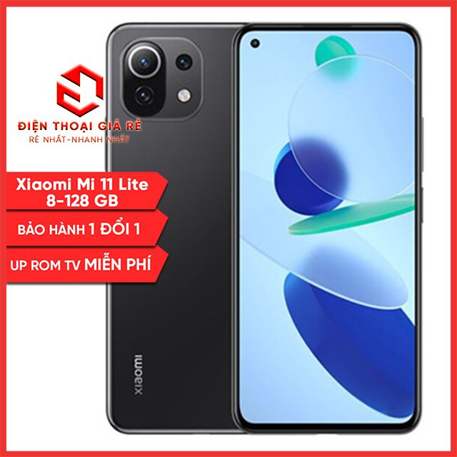 [8-128GB] Điện thoại Xiaomi Mi 11 Lite 5G, RAM 8/128GB [Giá rẻ Hà Nội, BH 3 tháng 1 đổi 1 - Tặng dán màn]