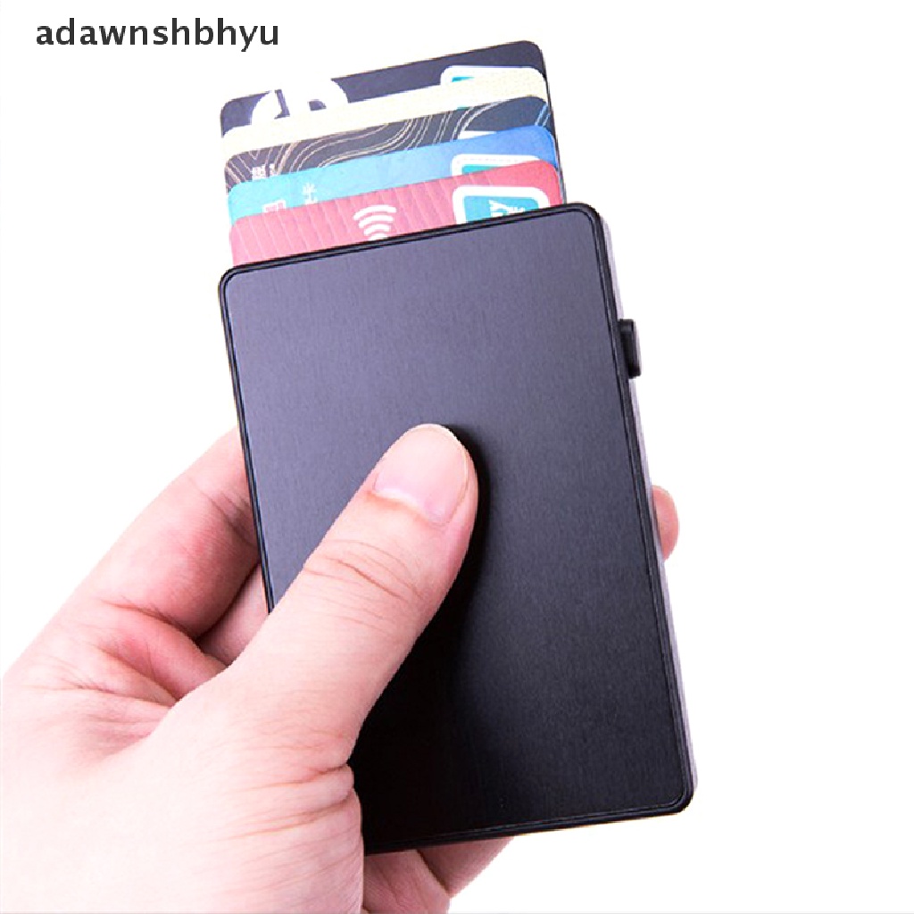 Ví Nhôm Đơn Thông Minh Chống Trộm RFID Có Nút Bấm Và Ngăn Đựng Thẻ