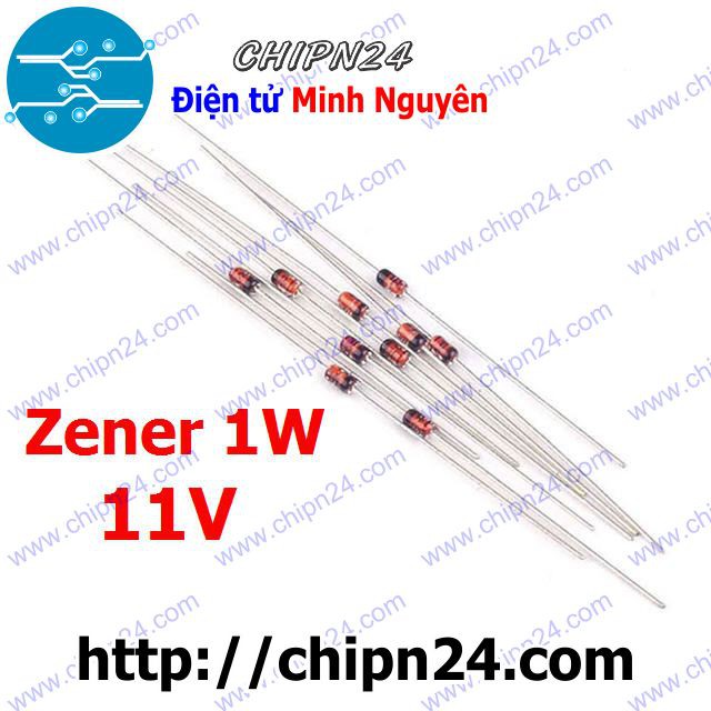 [10 CON] Diode Zener 1W 11V DIP 1N4741A