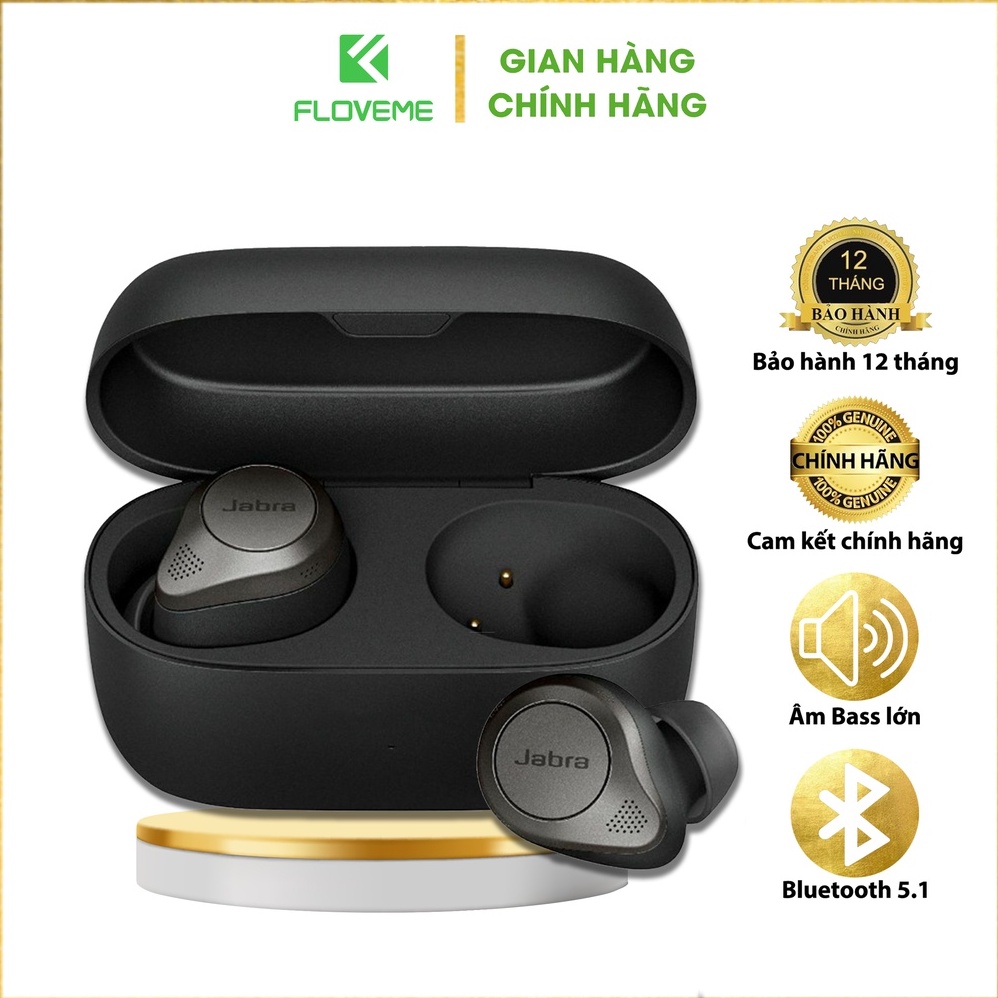 Tai Nghe Bluetooth True Wireless Floveme Elite 75T Charging Sạc Không Dây, Chất âm mạnh mẽ - Bluetooth V5.0 -pin 500 mah