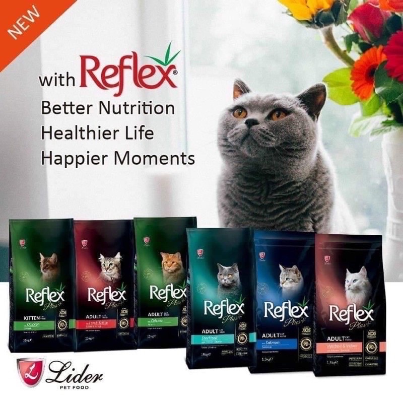 Thức Ăn Reflex Plus 1,5Kg Kitten và Adult vị Gà cho Mèo yêu