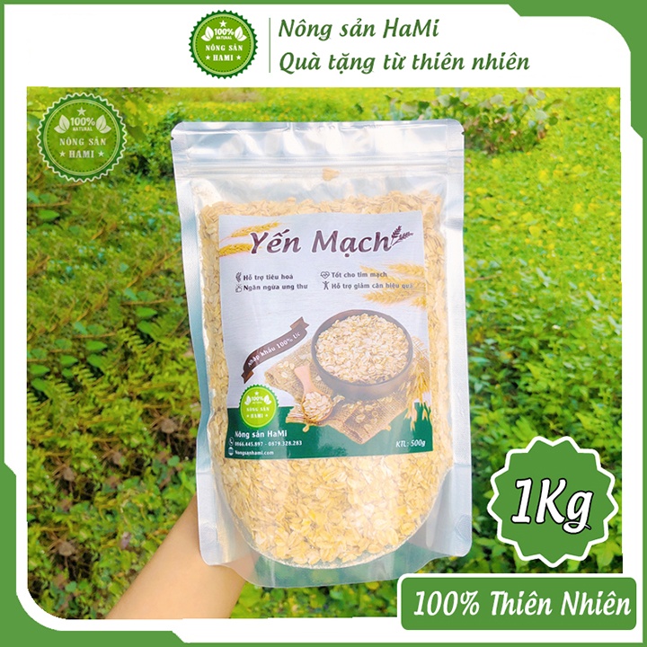 Yến mạch giảm cân HaMi 1Kg nguyên chất, cán vỡ và cán dẹt, hàng nhập khẩu Úc nhiều dinh dưỡng