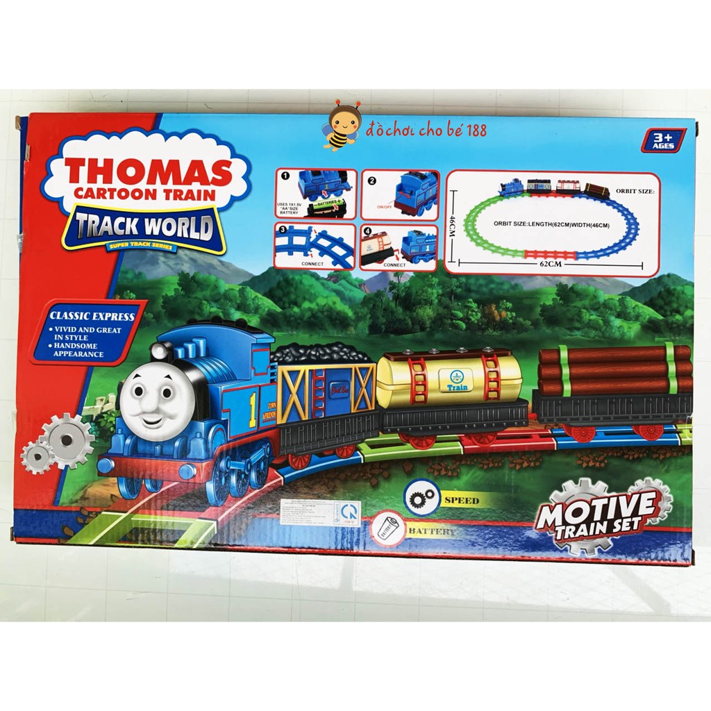 Đồ chơi xe lửa Thomas dùng pin cho bé (loại to)