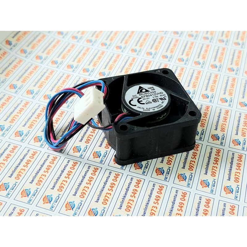 EFB0412VHD Quạt Delta 12V 0.18A kích thước 40x40x20mm
