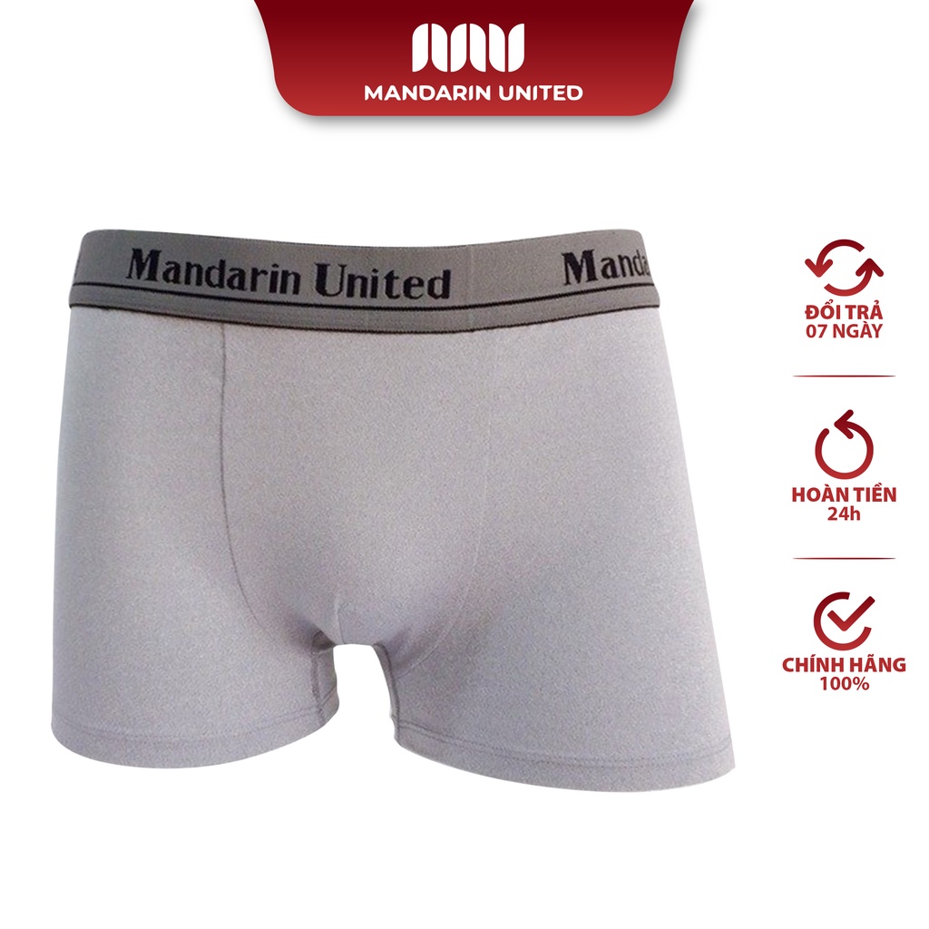 Quần lót nam MANDARIN UNITED sịp đùi trơn vải nhập khẩu thoáng mát - MUCSD006