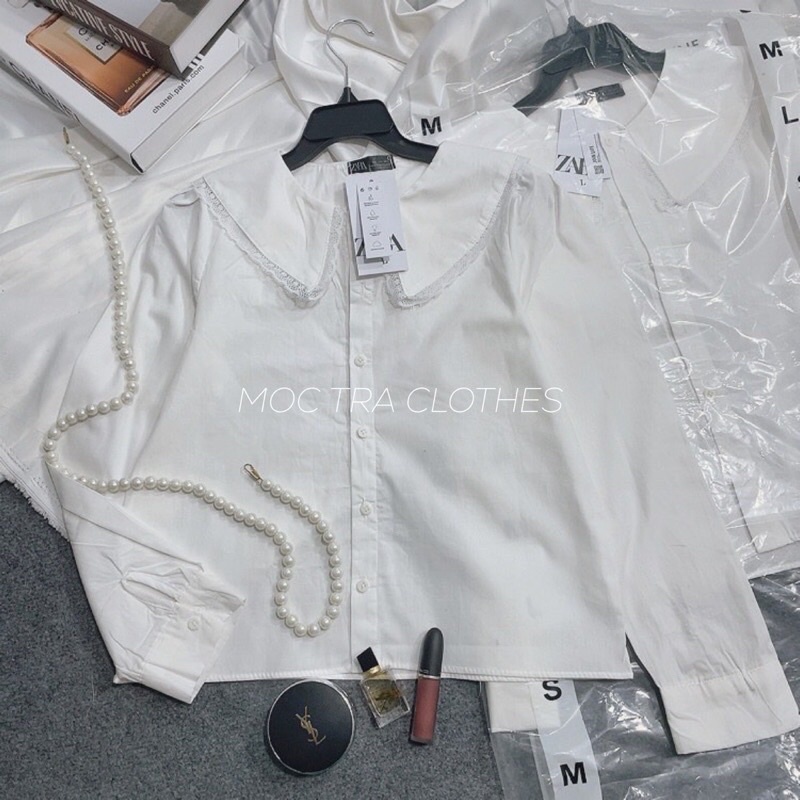 [Thanh lý] Áo sơmi cổ bèo zara