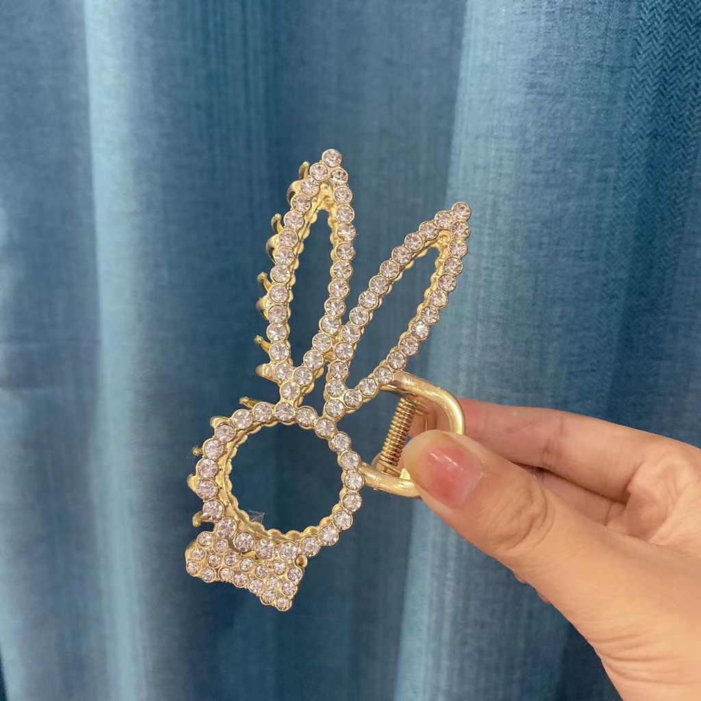 Kẹp tóc hình thỏ đính ngọc trai