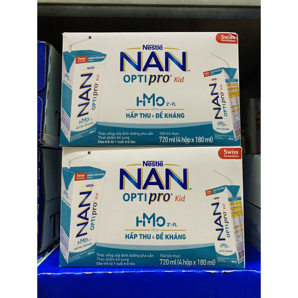 Thùng sữa 6 lốc Nan Optipro Kid 115ml-180ml