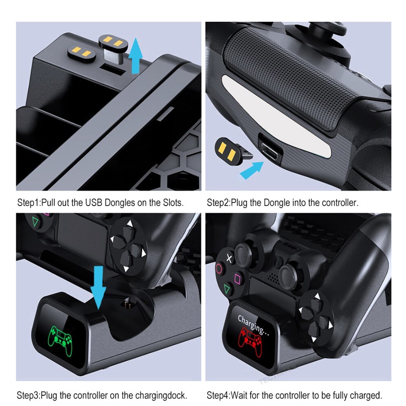 Đế Tản Nhiệt Đứng Có Đèn LED Và Quạt Tản Nhiệt Cho PS4 / Slim / Pro /Playstation 4