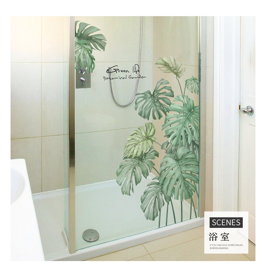 Tranh decal dán tường TRANH LÁ CÂY GREEN trang trí nhà cửa- Decal dán tường