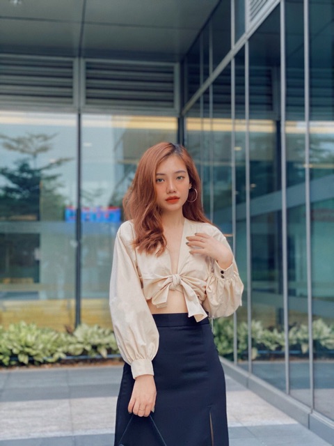 Layla top - áo cột thắt nơ