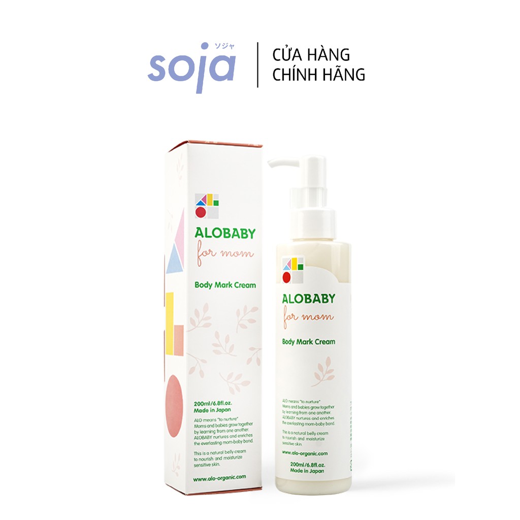 [Mã BMBAU300 giảm 7% đơn 499K] Kem Giảm Rạn Da Alobaby Organic Cho Mẹ Bầu 200mL Alobaby For Mom Body Mark Cream