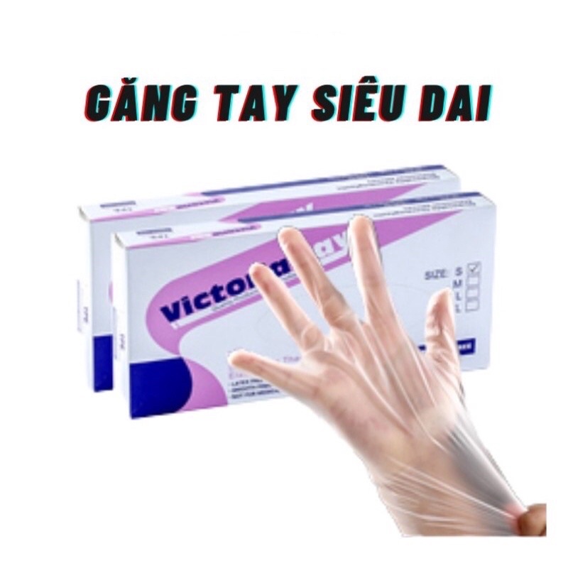 Hộp 100 găng tay Vicoriabay siêu dai