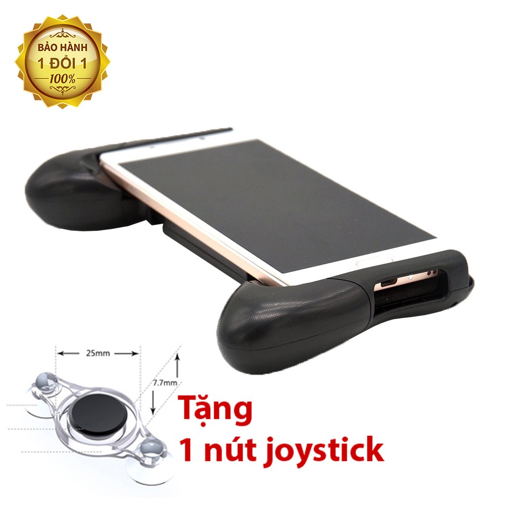 Combo tay cầm kẹp điện thoại Gamepad tay cầm chơi game tặng Mobile Joystick siêu dính Fling Phặn Phặn