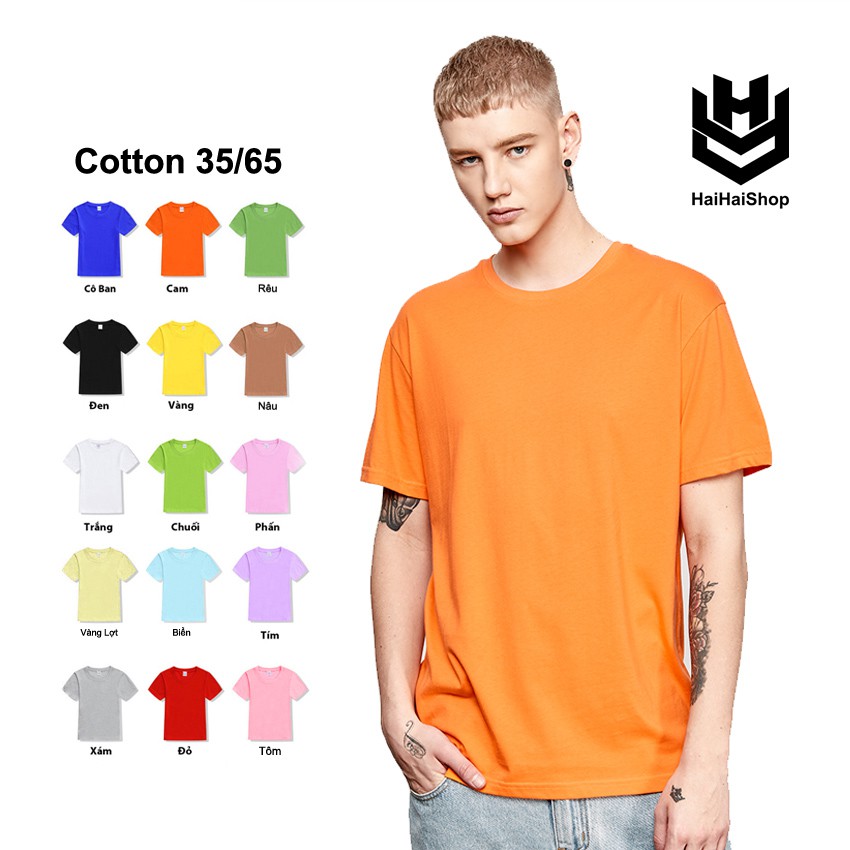 Áo Thun Trơn Nam Nữ Cổ Tròn Nhiều Màu, Chính Hãng Ken T-Shirt