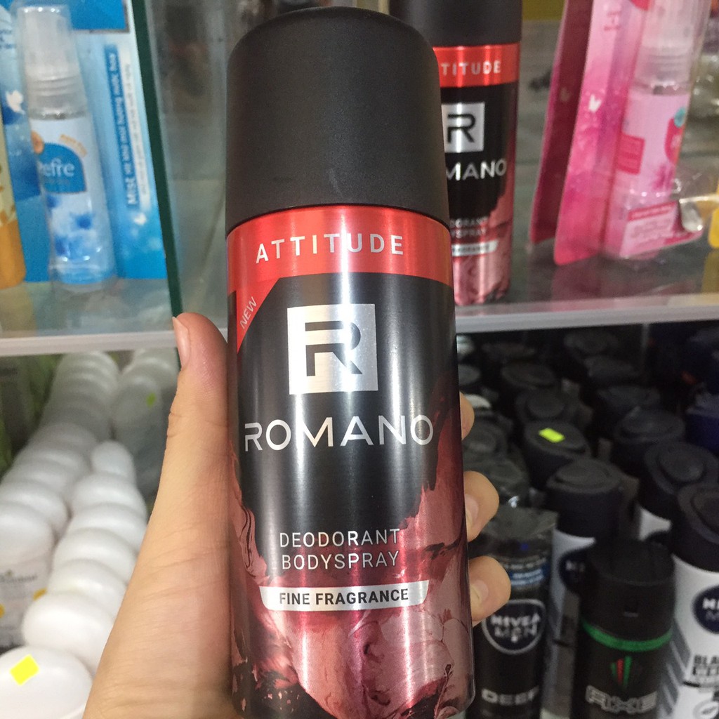 Xịt Khử Mùi Toàn Thân Cho Nam Romano Attitude 150ml